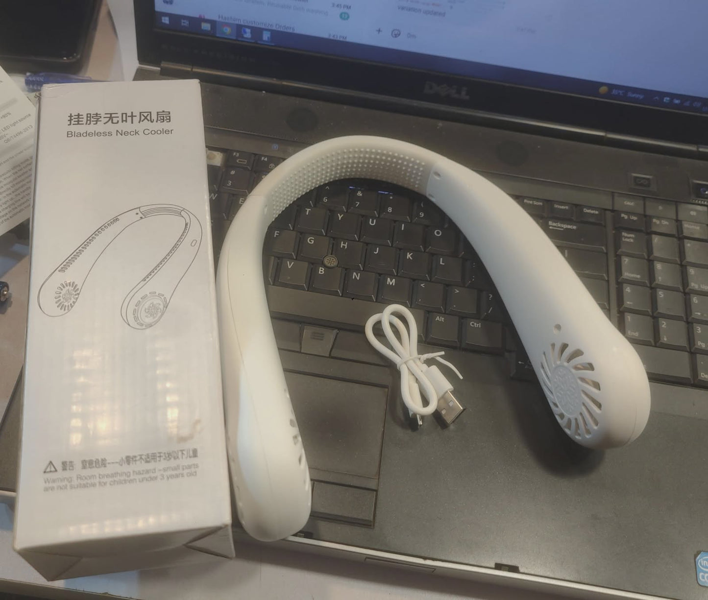 ❄️ Portable Neck Fan Bladeless | Wearable Personal Air Conditioner | 3-Speed USB Rechargeable | Lightweight & Comfortable 🌬️
