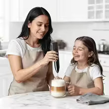 Electric Handheld Milk Frother & Whisk - Portable USB Rechargeable Foam Maker for Coffee, Matcha, and Kitchen Mixing