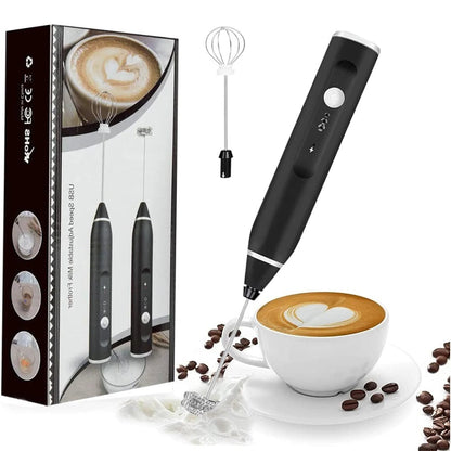 Electric Handheld Milk Frother & Whisk - Portable USB Rechargeable Foam Maker for Coffee, Matcha, and Kitchen Mixing