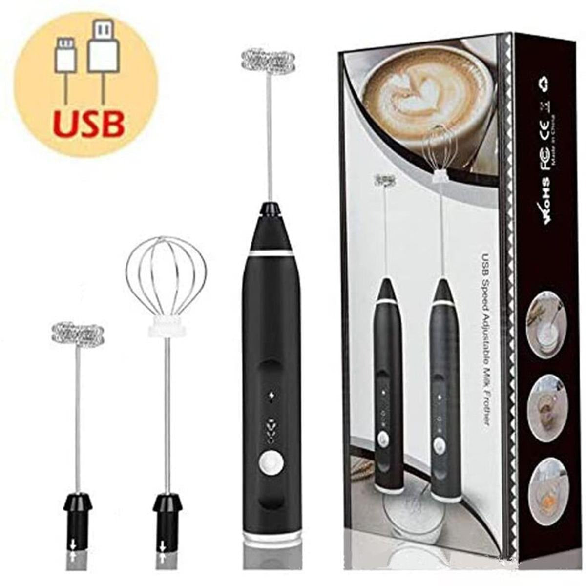 Electric Handheld Milk Frother & Whisk - Portable USB Rechargeable Foam Maker for Coffee, Matcha, and Kitchen Mixing