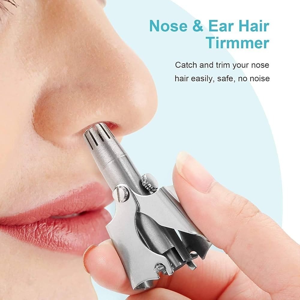 Stainless Steel Nose Hair Trimmer for Men & Women