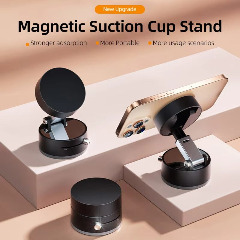 Foldable Magnetic Mobile Holder for Car – Strong Magnet, 360° Rotation & Anti-Slip Base