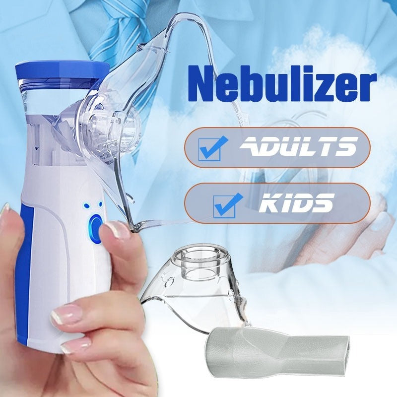 💙 Mini Portable Nebulizer 🌬️ Fast & Quiet Breathing Treatment for Adults & Children