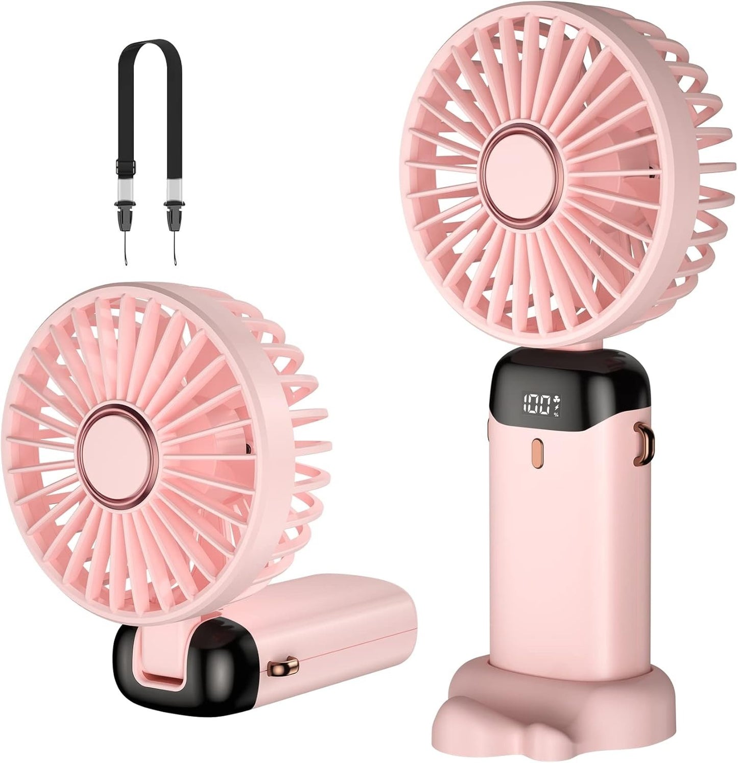 🌞 Portable Rechargeable Mini Fan ❄️ Foldable USB Cooling Fan with Battery Display – Perfect for Home & Travel 🌬️