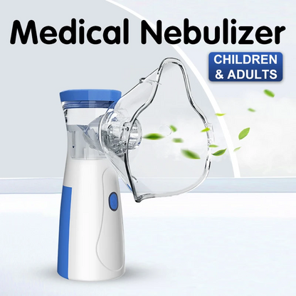 💙 Mini Portable Nebulizer 🌬️ Fast & Quiet Breathing Treatment for Adults & Children