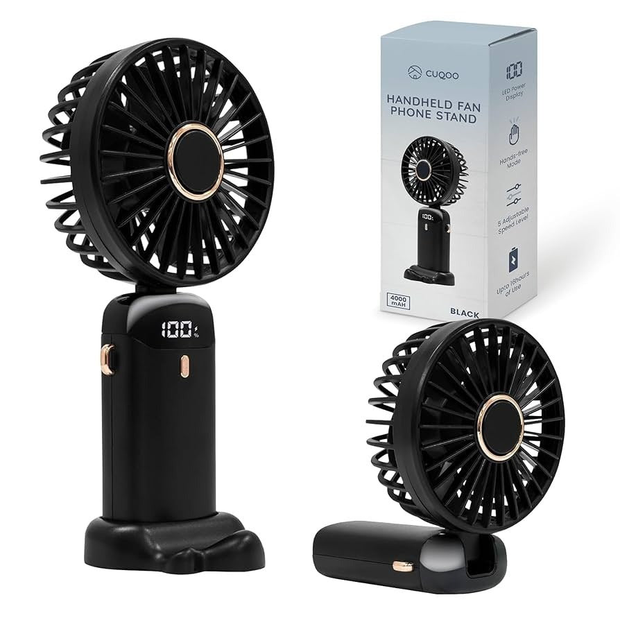 🌞 Portable Rechargeable Mini Fan ❄️ Foldable USB Cooling Fan with Battery Display – Perfect for Home & Travel 🌬️