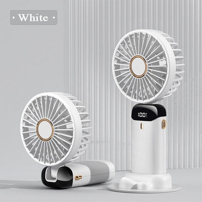 🌞 Portable Rechargeable Mini Fan ❄️ Foldable USB Cooling Fan with Battery Display – Perfect for Home & Travel 🌬️