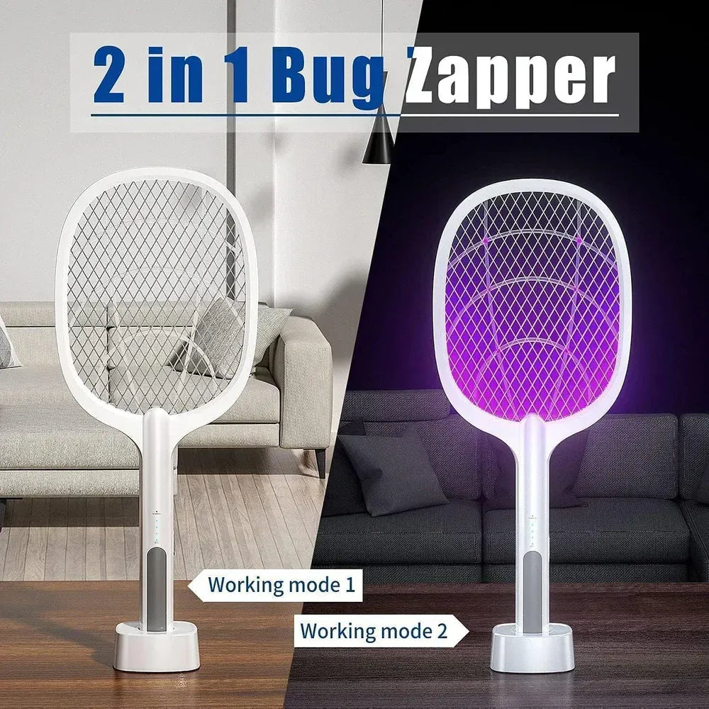 ✅ Rechargeable Electric Mosquito Killer Bat with UV Lamp – 2-in-1 Bug Zappe