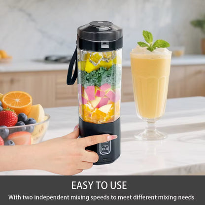 🍓 Portable Juice Blender Bottle 🥤 USB Rechargeable Mini Smoothie Maker | Perfect for Home, Gym & Travel ⚡